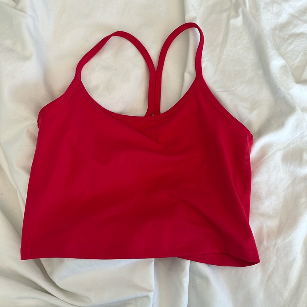 Red Amazon workout top